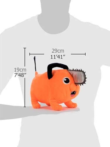 25cm Anime Chainsaw Man Dolls Plush Toy Cartoon Pochita Orange Dog