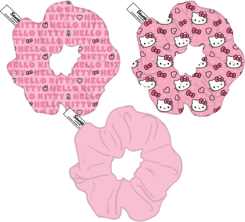 Stoffen Haarelastiekjes Met Hello Kitty-design 3-delige Set Voor Meisjes Elastisch En Comfortabel Voor Grappige Kapsels