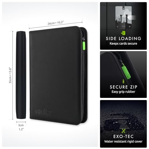 VaultX - 9-Pocket Exo-tec TCG Binder - Black