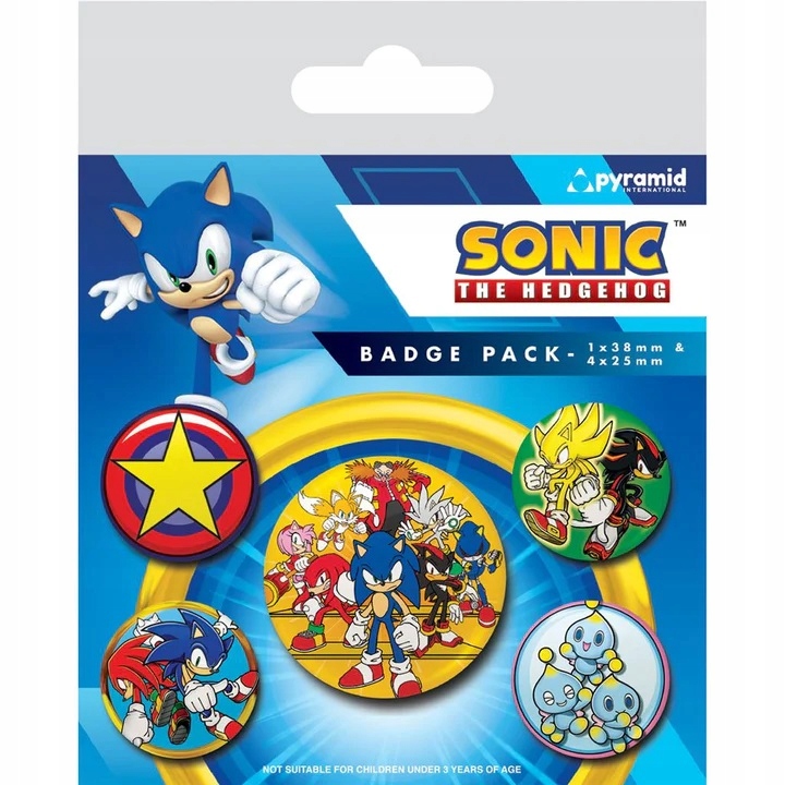 Sonic the Hedgehog - Speed Team Badge Pack - Pins - 