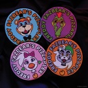 FNAF - 4 Embossed Metal Coasters - 8.9cm