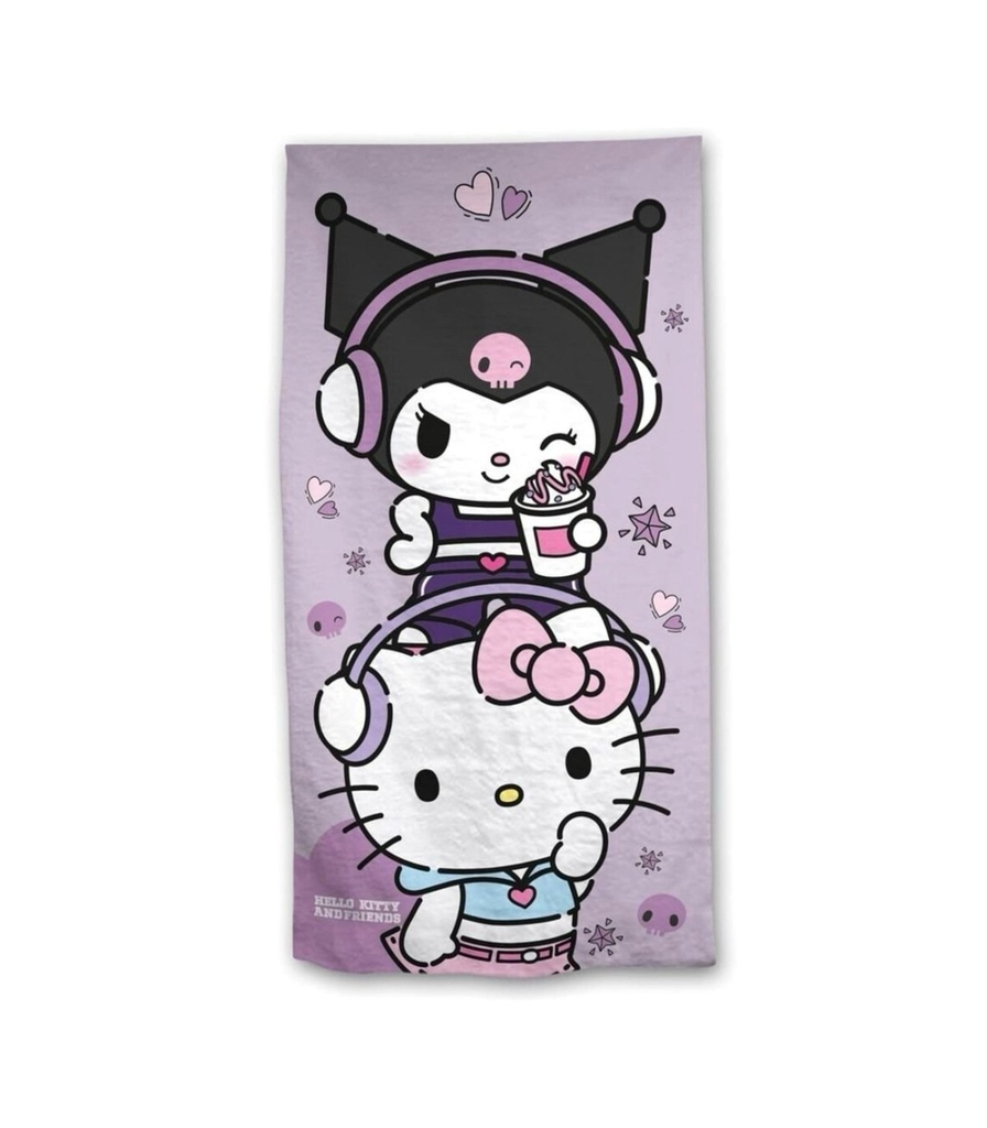 Sanrio - Hello Kitty & Kuromi Beach Towel - 70 x 140cm