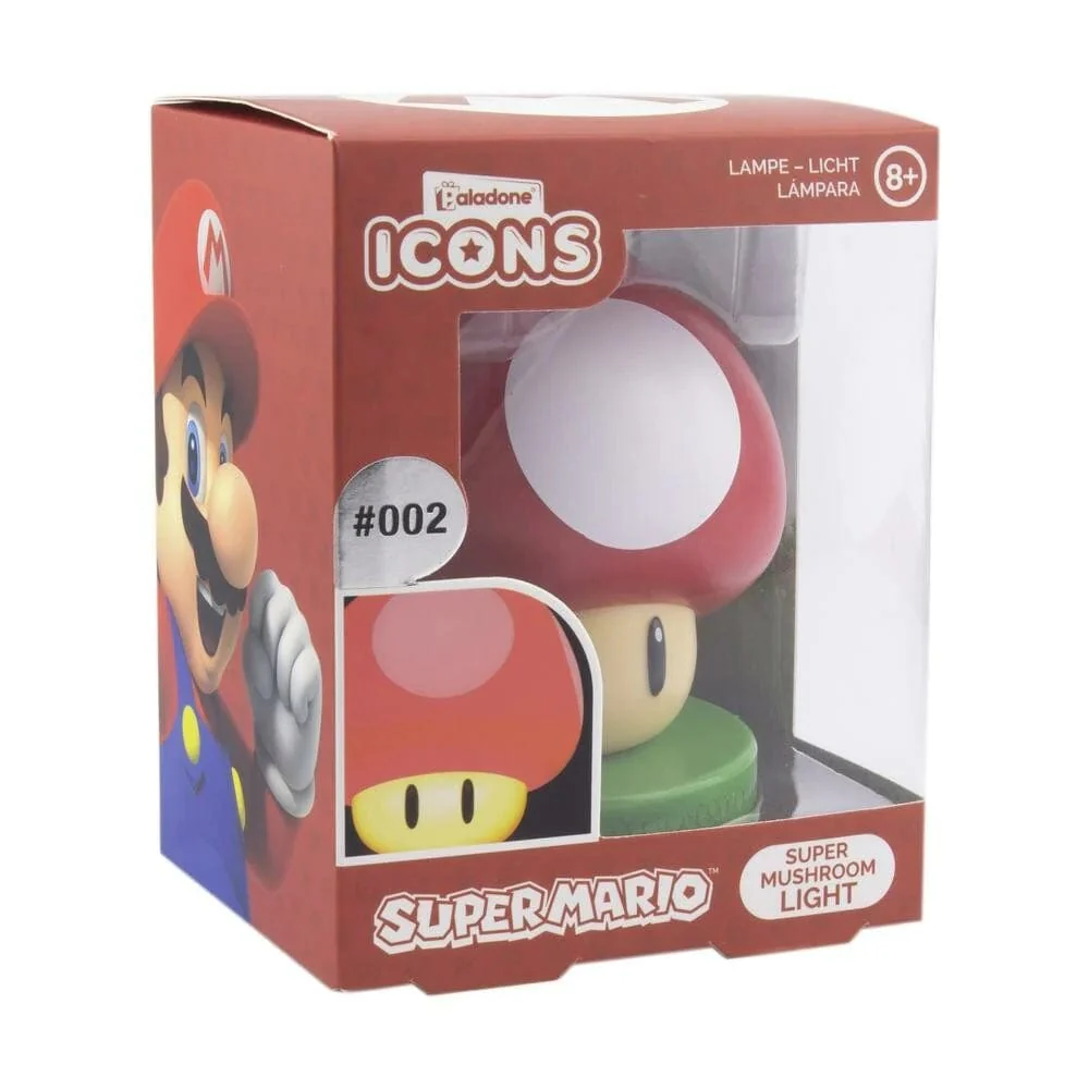 Super Mario Bros - Mushroom Icon Light - 10 cm