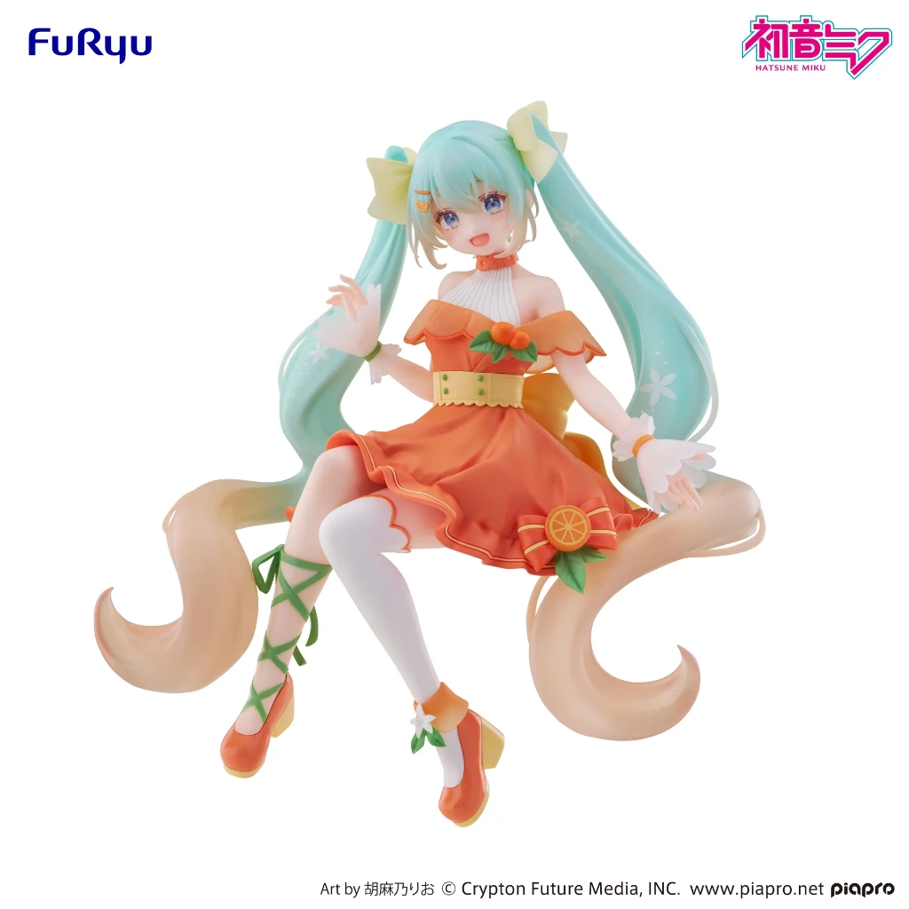 Hatsune Miku - Citrus Miku Noodle Stopper - Mikan Ver. - 14 cm