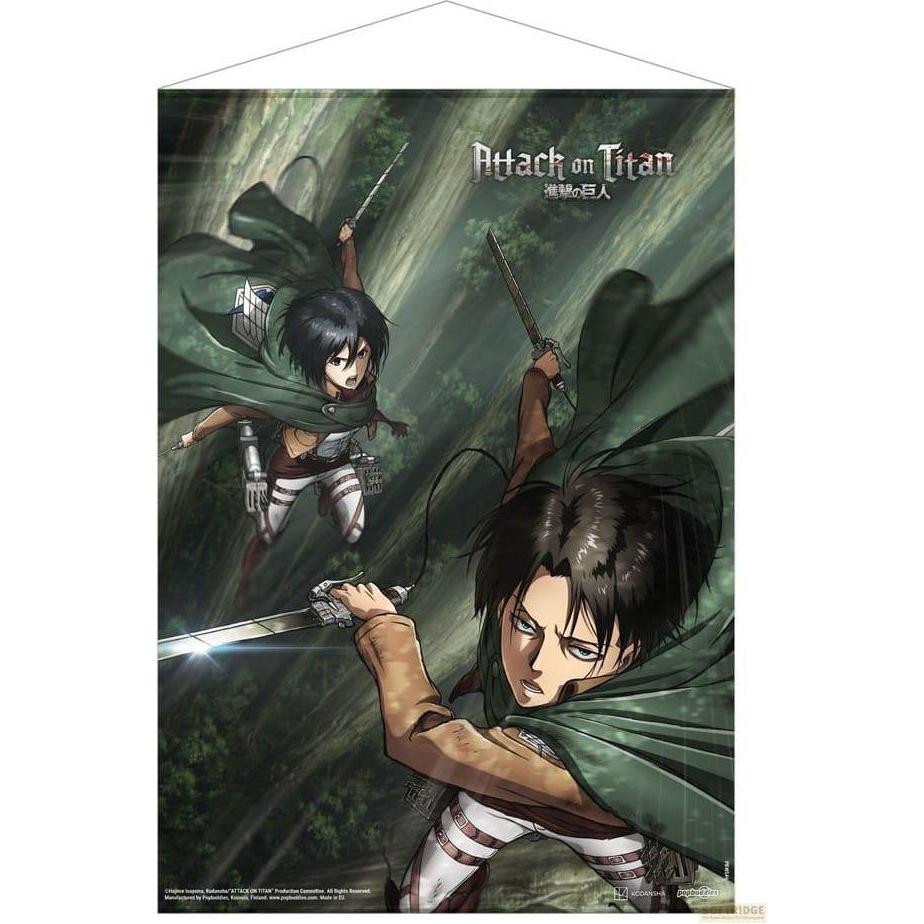 Attack On Titan - Mikasa and Levi Wallscroll - 50x70cm
