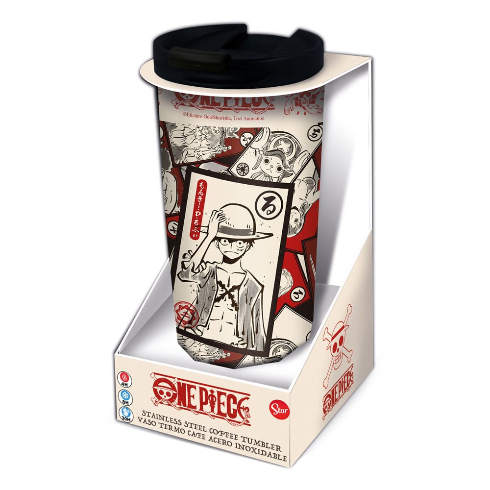 One Piece - Stainless Steel Travel Drink Tumbler - Cards Ver. - 425ml