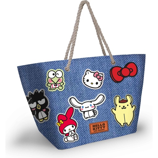 Sanrio - Hello Kitty Blue Stickers - Beach Bag - 52 cm